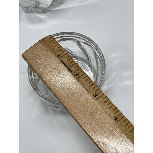 Duncan Miller EAPG Beaded Swirl Dessert Bowls Clear Glass Vintage‎ Dishes - Picture 10 of 12